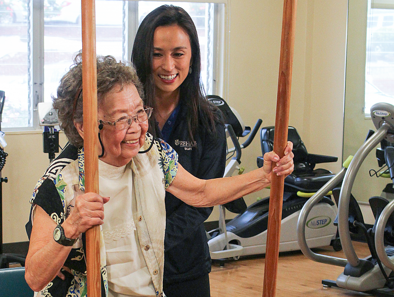 patient receiving physical therapy