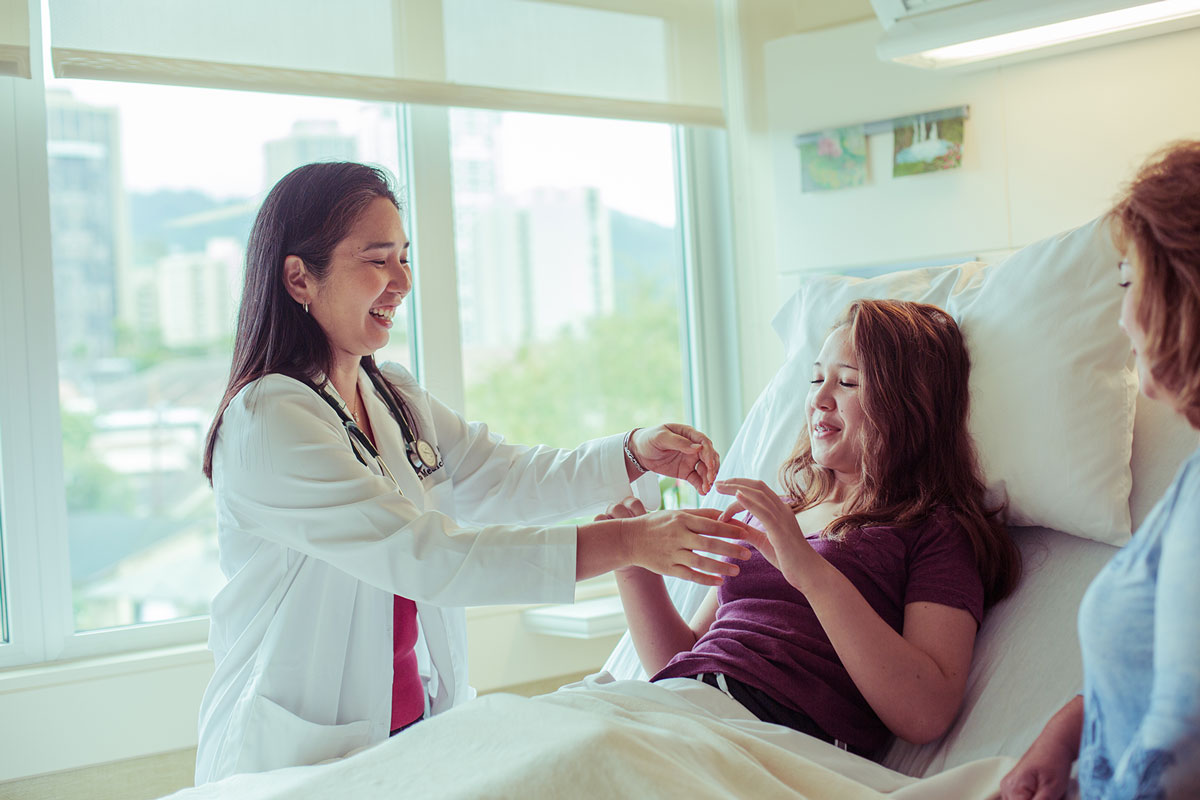 Patients doing stretches and exercises