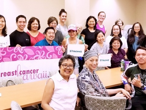 Group photo of cancer survivorship exercise workshop attendees