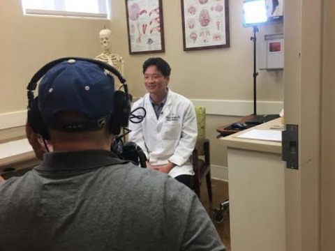 doctor being interviewed